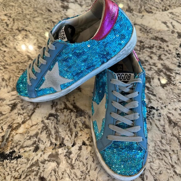 COPY - *Rare* Golden Goose Sequin Superstar Shoes I Size 5 - Picture 1 of 12